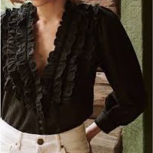 ✨SALE! ✨The Great. NEW Black Tuxedo Button Up- Never Worn